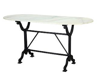 Oval Writing Desk with Marble Top
