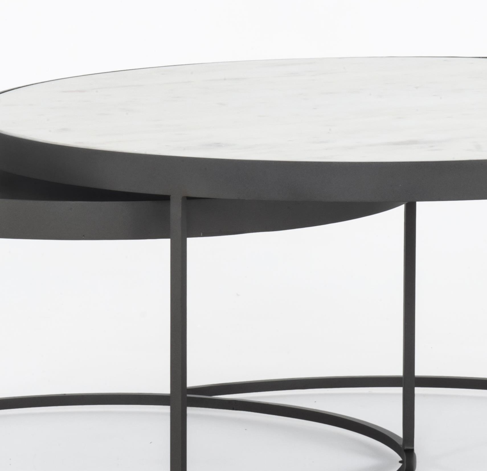 Four Hands Rockwell IRCK367 Evelyn Round Nesting Coffee Table