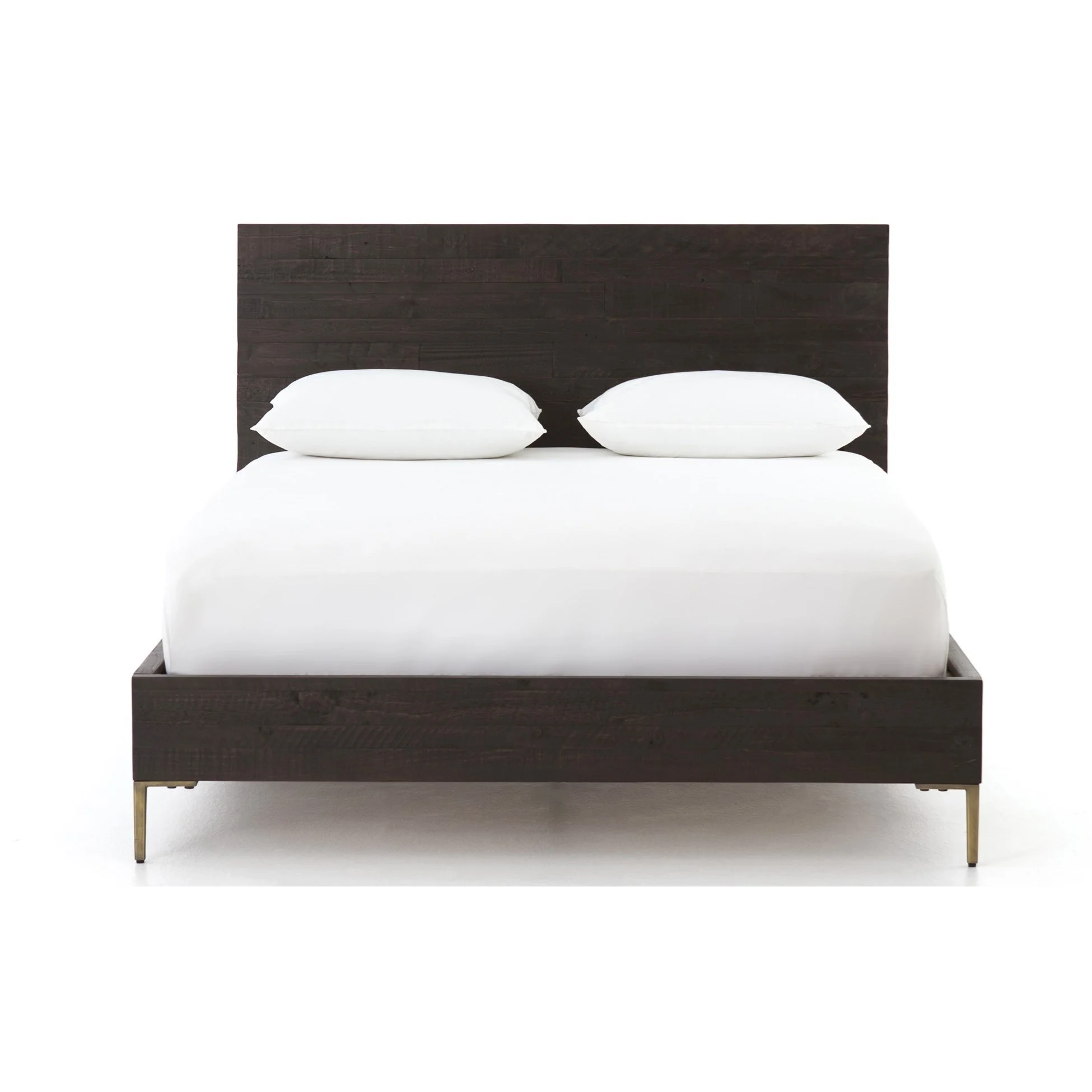 Four Hands Wyeth VWYT002QB Queen Reclaimed Pine Bed with Steel Legs