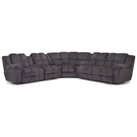 Casual Reclining Sectional 