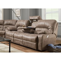 Power Reclining Sofa with Table and Lights