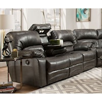 Power Reclining Sofa with Table and Lights