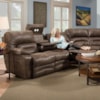 Franklin Legacy Reclining Sofa with Table and Lights