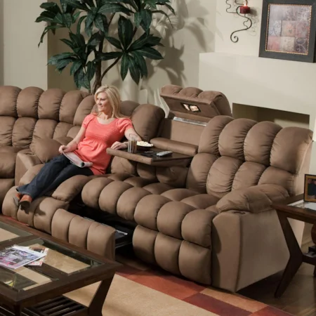Reclining Sofa with DDT/Drawer/Lights