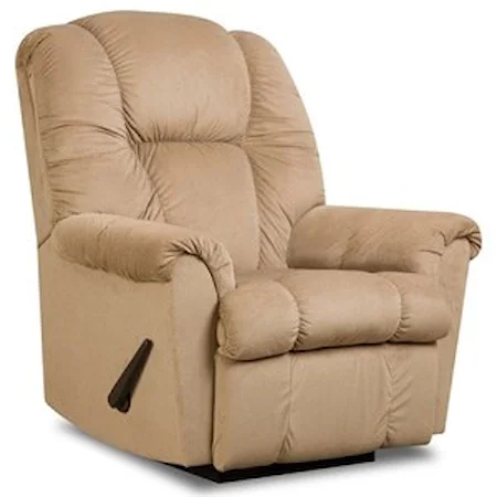 Power Rocker Recliner with Pillow Arms