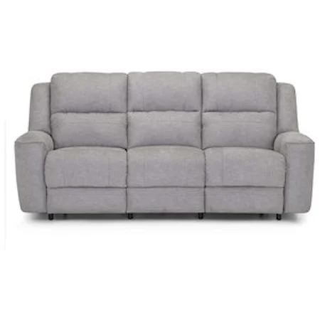 Casual Dual Power Reclining Sofa with USB Port