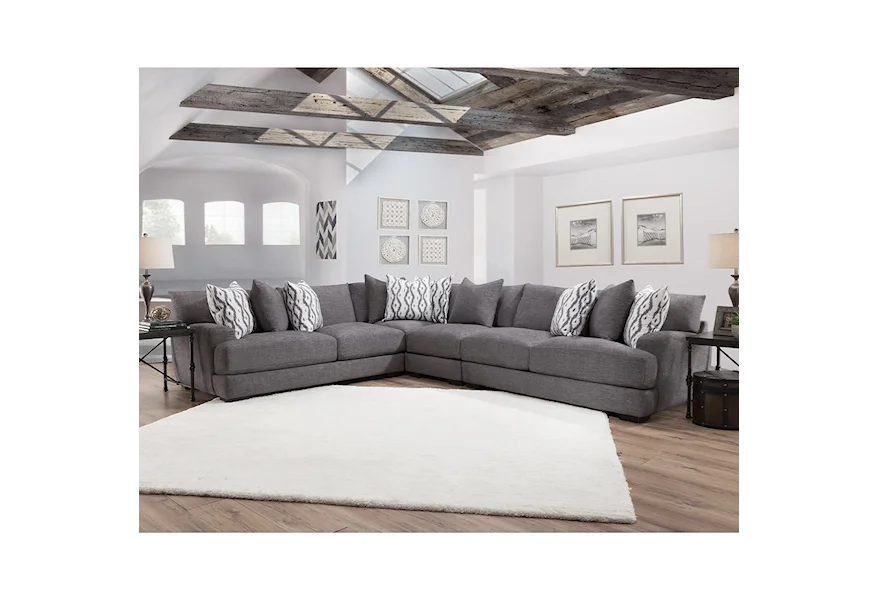 Oslo Sectional Sofa with 5 Seats by Franklin at Virginia Furniture Market