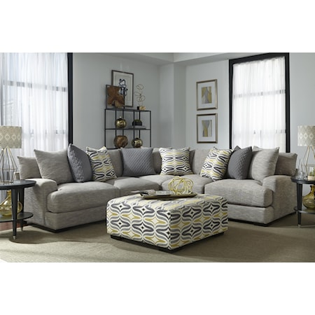 Sectional Sofa with 4 Seats
