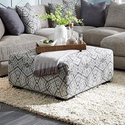 Transitional Square Accent Ottoman