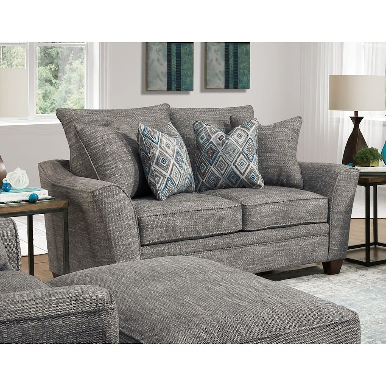 Franklin 910 Hughes Stationary Loveseat