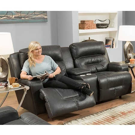 Power Reclining Console Loveseat