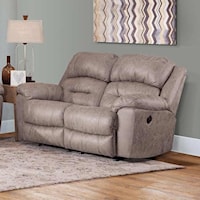 Casual Manual Rocking Reclining Loveseat