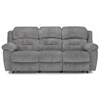 Casual Manual Reclining Sofa with Pillow Armrests