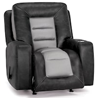 Casual Power Recline Rocker Recliner with Integrated USB Port