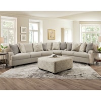 L-Shaped Sectional Sofa with English Arms