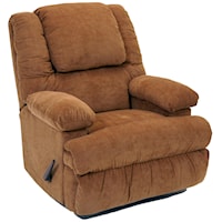 Rocker Recliner with Lumbar and Seat Massage and Frosty Fridge