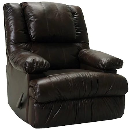 Rocker Recliner with Lumbar and Seat Massage and Frosty Fridge