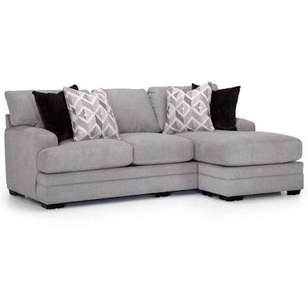 Contemporary Sofa with Reversible Chaise