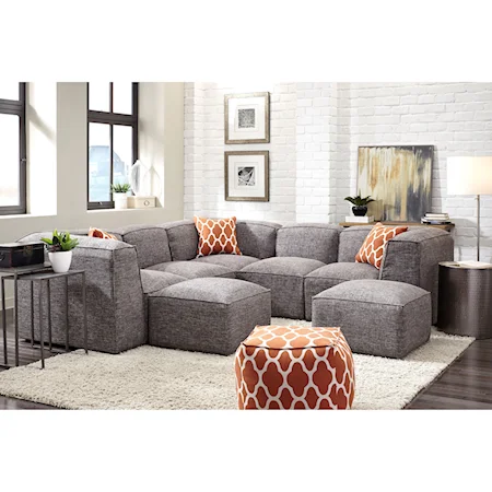 Casual 7-Piece Sectional Sofa