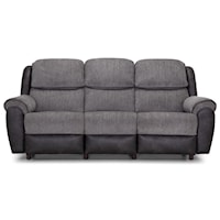 Reclining Sofa with Two-Tone Fabric