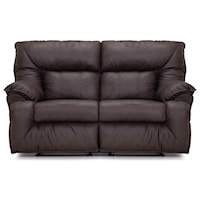 Casual Reclining Loveseat with Pillow Armrests