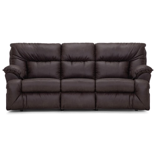 Casual Reclining Sofa with Drop-Town Table