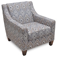 Transitional Stationary Accent Chair with Tapered Legs