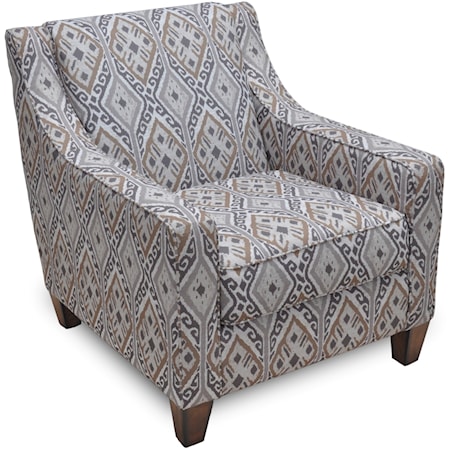 Transitional Stationary Accent Chair with Tapered Legs