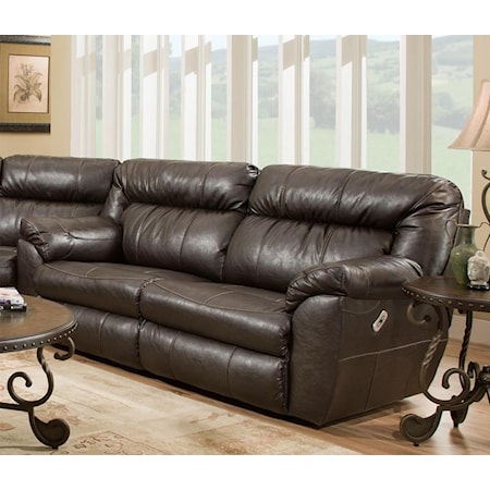 Power Reclining Sofa with Integrated USB Port