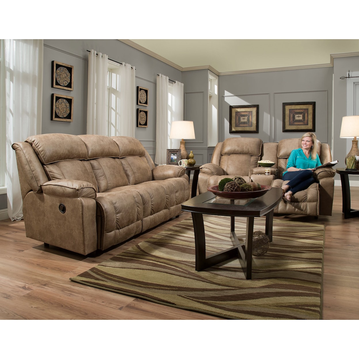 Franklin Marshall Power Reclining Sofa