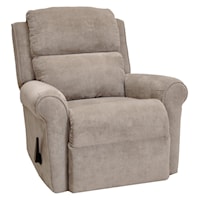 Serenity Rocker Recliner with Casual Style and Round Arms