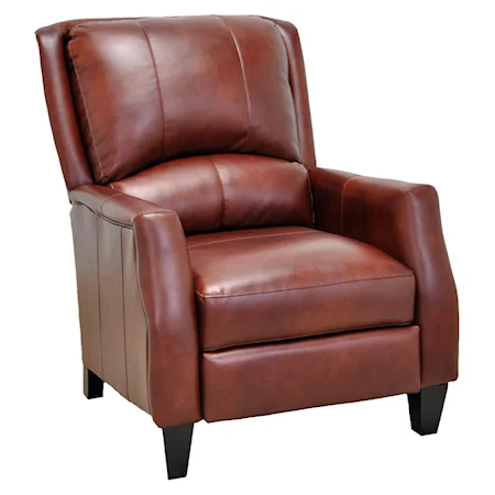 Cosmo Push Back Recliner with Wooden Legs in Contemporary Style
