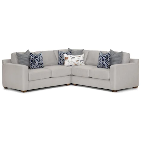 L-Shaped Sectional with Track Arms