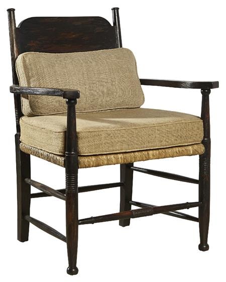 Chatham Chair with Rush Seat, Seat Cushion, & Lumbar Cushion