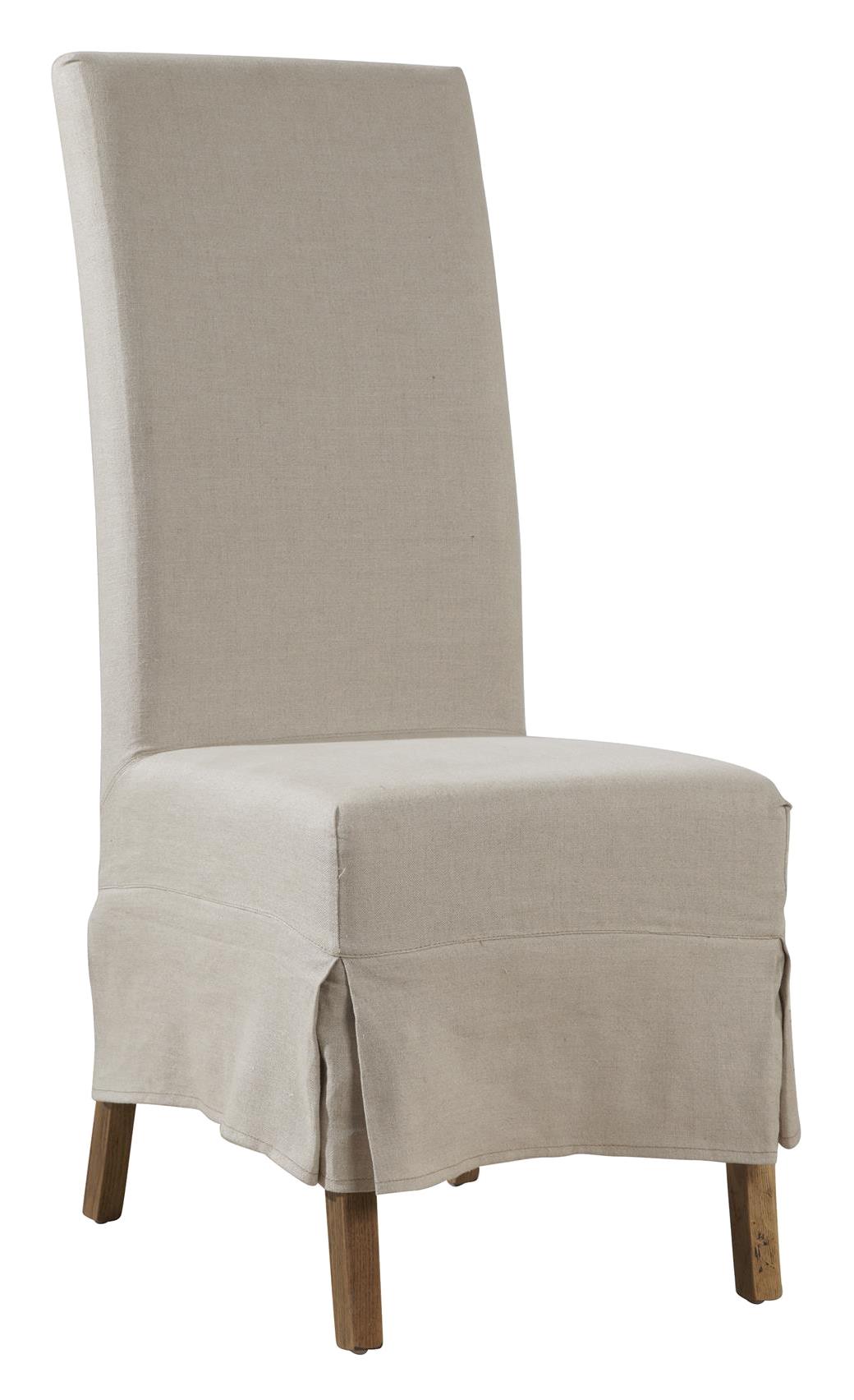 Linen Slip Covered Parsons Chair