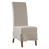 Linen Slip Covered Parsons Chair