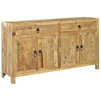 Solid Wood Old Elm Sideboard