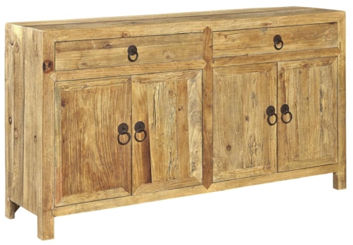 Solid Wood Old Elm Sideboard