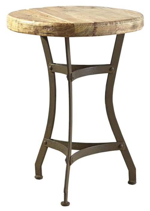Recycled Tripod Table with Antique Wooden Top