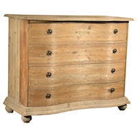 Reclaimed Wood Pine Bowfront Chest