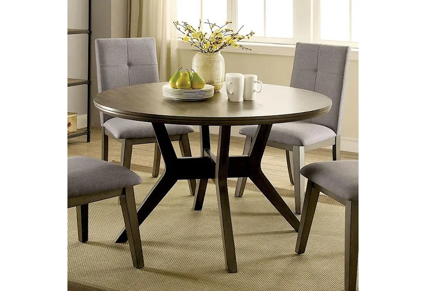 Abelone Round Table by Furniture of America at Dream Home Interiors