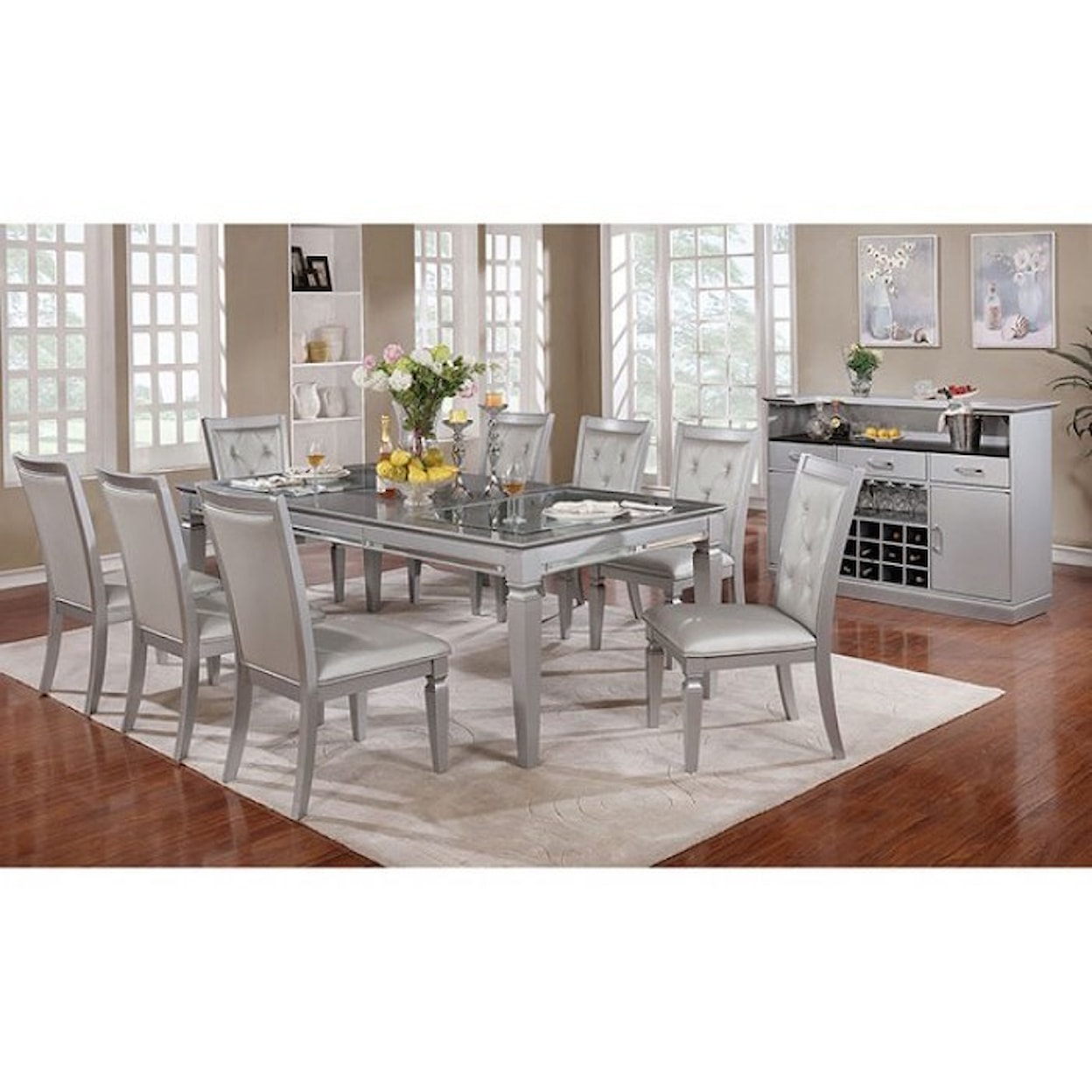 Furniture of America Alena ALENA SILVER DINING CHAIR |