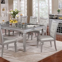 ALENA SILVER DINING TABLE |