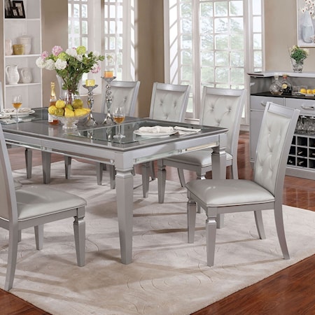 ALENA SILVER DINING TABLE |