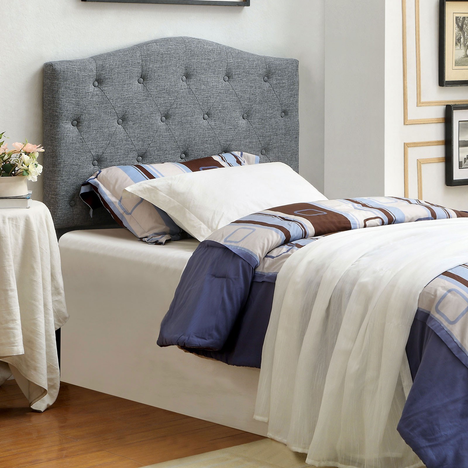 Alipaz 10139 ALIPAZ GRAY TWIN HEADBOARD 7 Day Furniture Bed