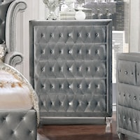 Glam 5-Drawer Chest with Button Tufting