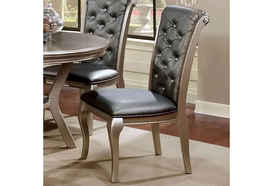 Amina Side Chair 2-Pack by Furniture of America at Dream Home Interiors