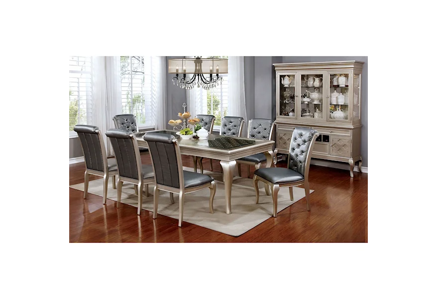 Amina 84" Dining Table by Furniture of America at Dream Home Interiors