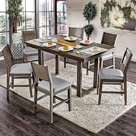 7 Pc Counter Height Dining Set
