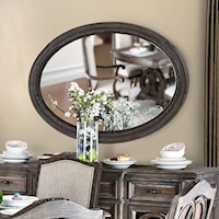 Traditional Oval Mirror with Carved Detail
